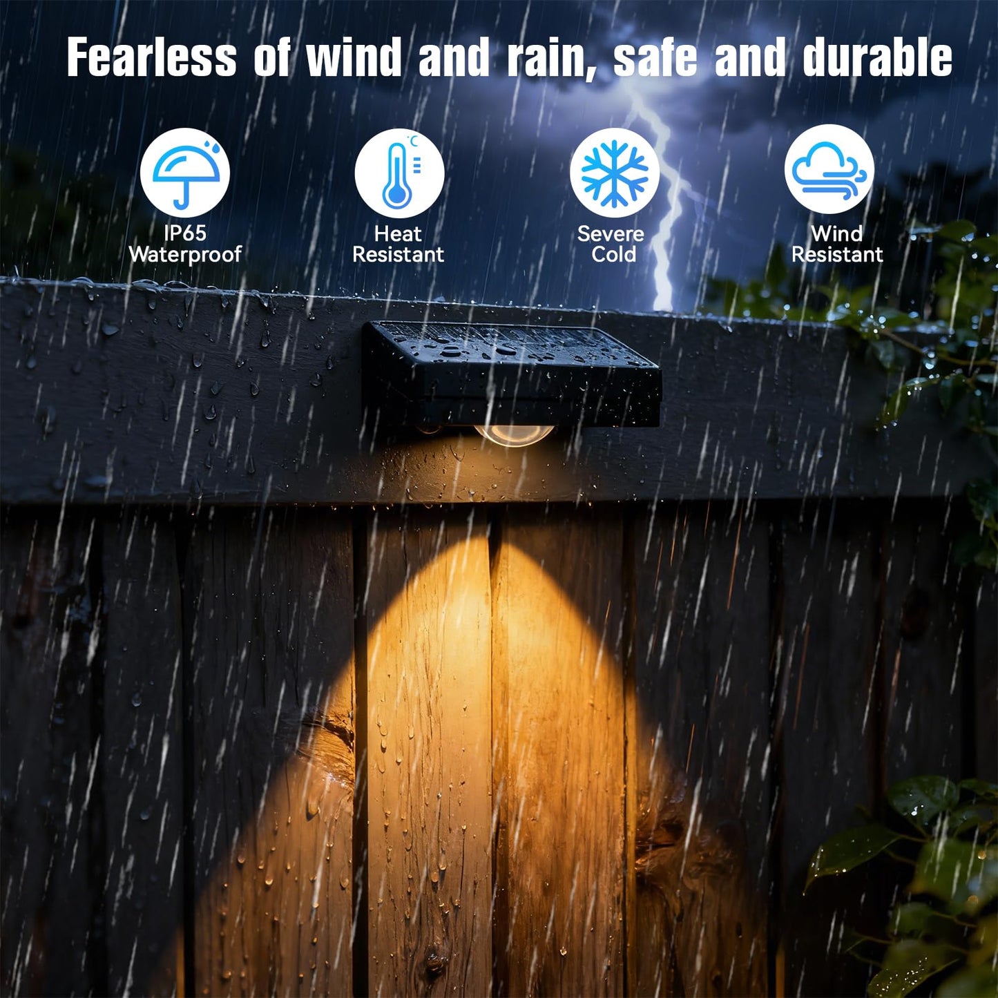 ZSYIQIXI 12 Pack Solar Fence Lights Outdoor, 3 Color Temp, IP65 Waterproof, Cost-Effective Solar Lights for Patio Yard Railing