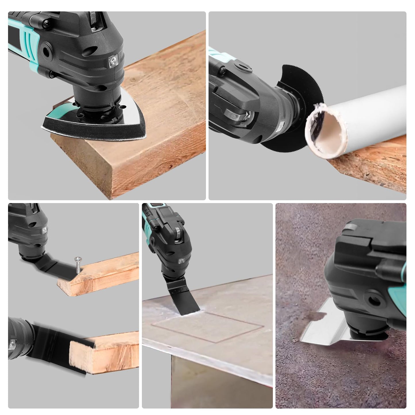 XSSIVE 3.2° Oscillating Multi-Tool Kit with Quick-Change & 6-Speed | 2.5A Motor for Smooth Cutting, Sanding, Scraping | Low Vibration & 17pc All-in-One Kit