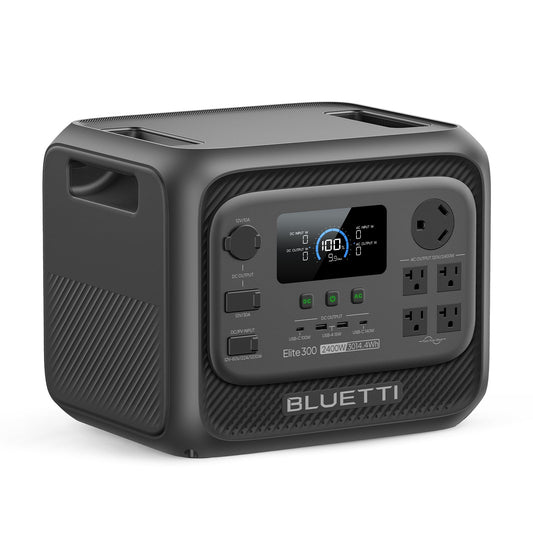 BLUETTI Elite 300 Portable Power Station, 3014Wh LiFePO4 Battery Backup for Home Power Outage, 2400W Solar Generator (4800W Surge), 3kWh Compact Home Backup & RV Power with TT-30 RV Port & 12V/30A DC