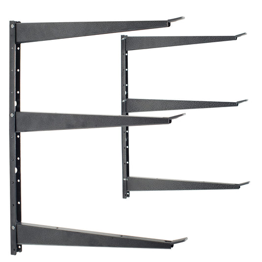 Delta Heavy Duty Wood and Lumber Storage Rack, Holds Up To 480 lbs - Easy to Install Mounted Rack With Steel Construction for Indoor & Outdoor Storage Solution For Garage, Basement & Pantry Cycle
