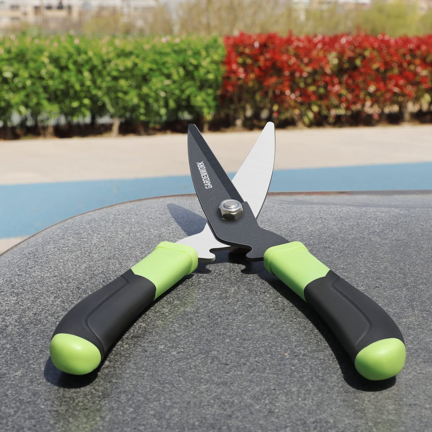 GARDENWORK Hedge Shears Clippers for Trimmer,Garden Clippers Handheld,Boxwood,Shrubs, Bush Cutters Trimmer with Teflon Coating High Carbon Steel Blades,16"Gardening Shears with Comfort Grip Handles