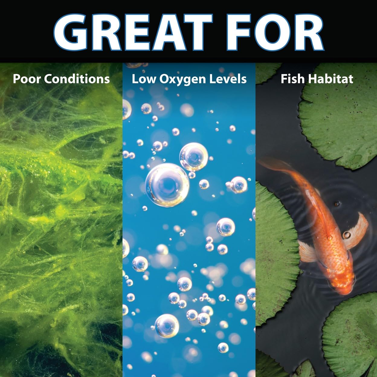 CrystalClear PondAir 4, Complete Aeration Kit, Whisper Quiet Water Garden Oxygenation Bubbler System Adds Oxygen to Koi & Fish Ponds, Outdoor Aerator Compressor Pump, Tubing & 4 Air Submersible Stone