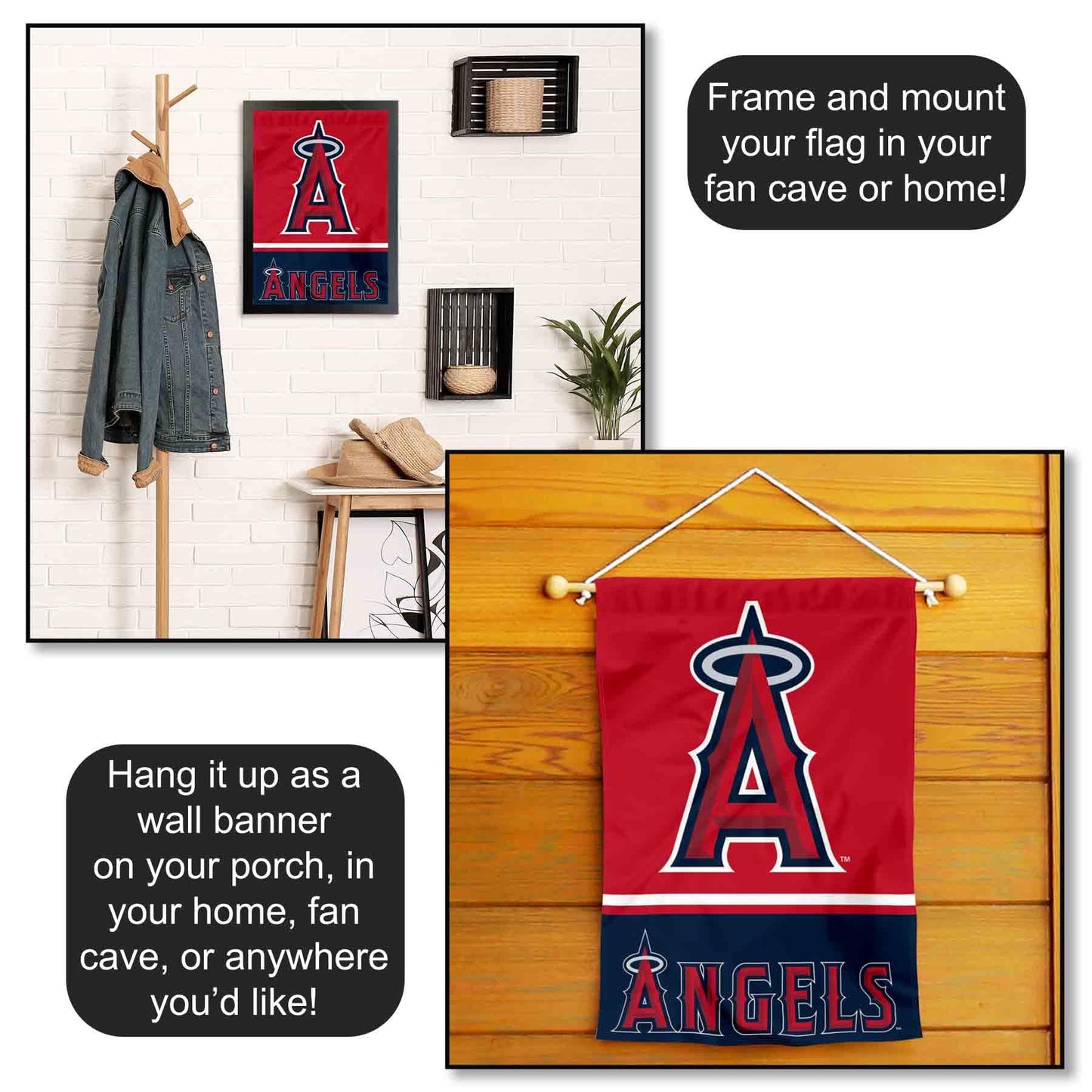 Los Angeles Angels Double Sided Garden Flag