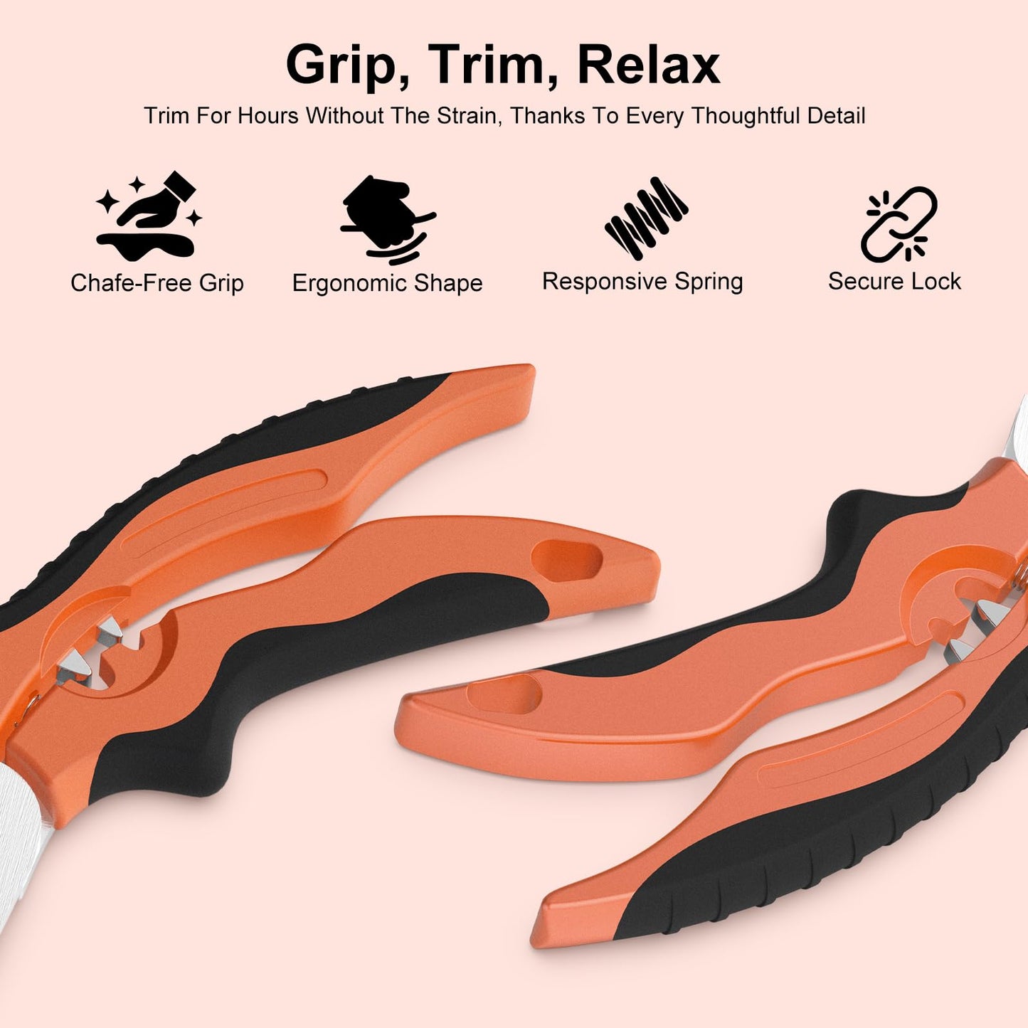7" Heavy-Duty Multipurpose Gravity Shears – Japanese SUS420J2 Stainless Steel Micro-Serrated Blades, Ergonomic Grip for Gardening, Crafting & Studio Tasks | Safety Lock, Ambidextrous Design (Curved)