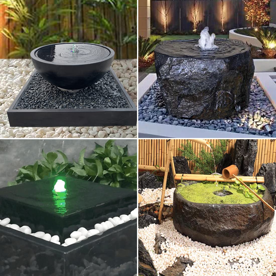 SHIZWU 1-2.2 Inch High Decorative Black River Rocks, 5LB Polished Stones, Pebbles for Landscaping, Fish Tank, Garden, Vase Filling Pebbles, Outdoor Decorative River Rocks