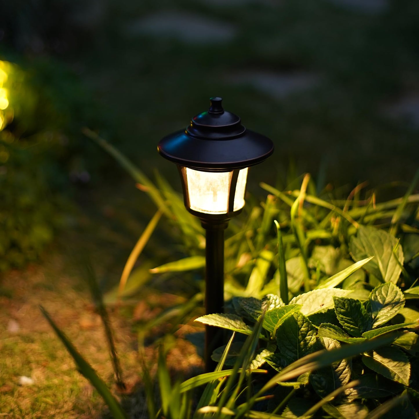 GOODSMANN Low Voltage Landscape Lighting Oil Rubbed Bronze 8PK Path Lights Low Voltage 3W LED 120 Lumen 3000K Warm White with Cable Connectors