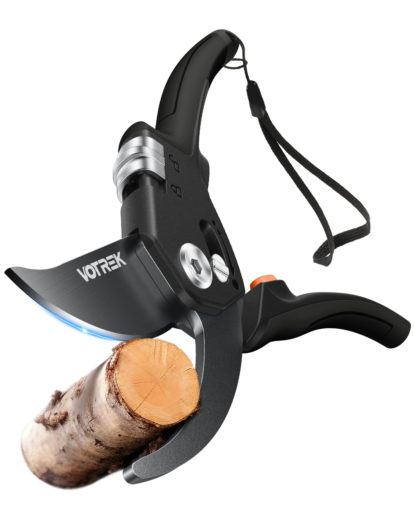 VOTREK 8.5" Pruning Shears for Gardening, 【Unique Stepless Handle Opening】Professional Bypass Garden Clipper, Heavy Duty Plant Pruners for Branch 【SK5 Steel Blades】【All Hand Sizes】, Classic Black