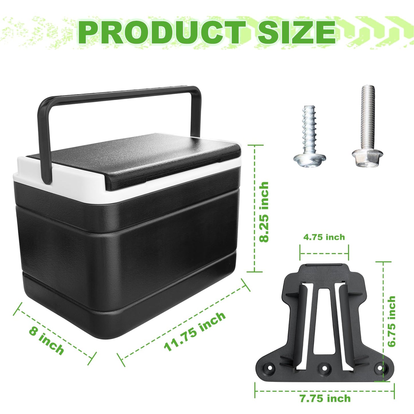 Shu-Ran Golf Cart Cooler, Insulated Golf Cart Cooler with Mounting Bracket for Club Car Precedent Tempo and Onward OEM 102588101 103886801, Lightweight & Portable, Easy Installation