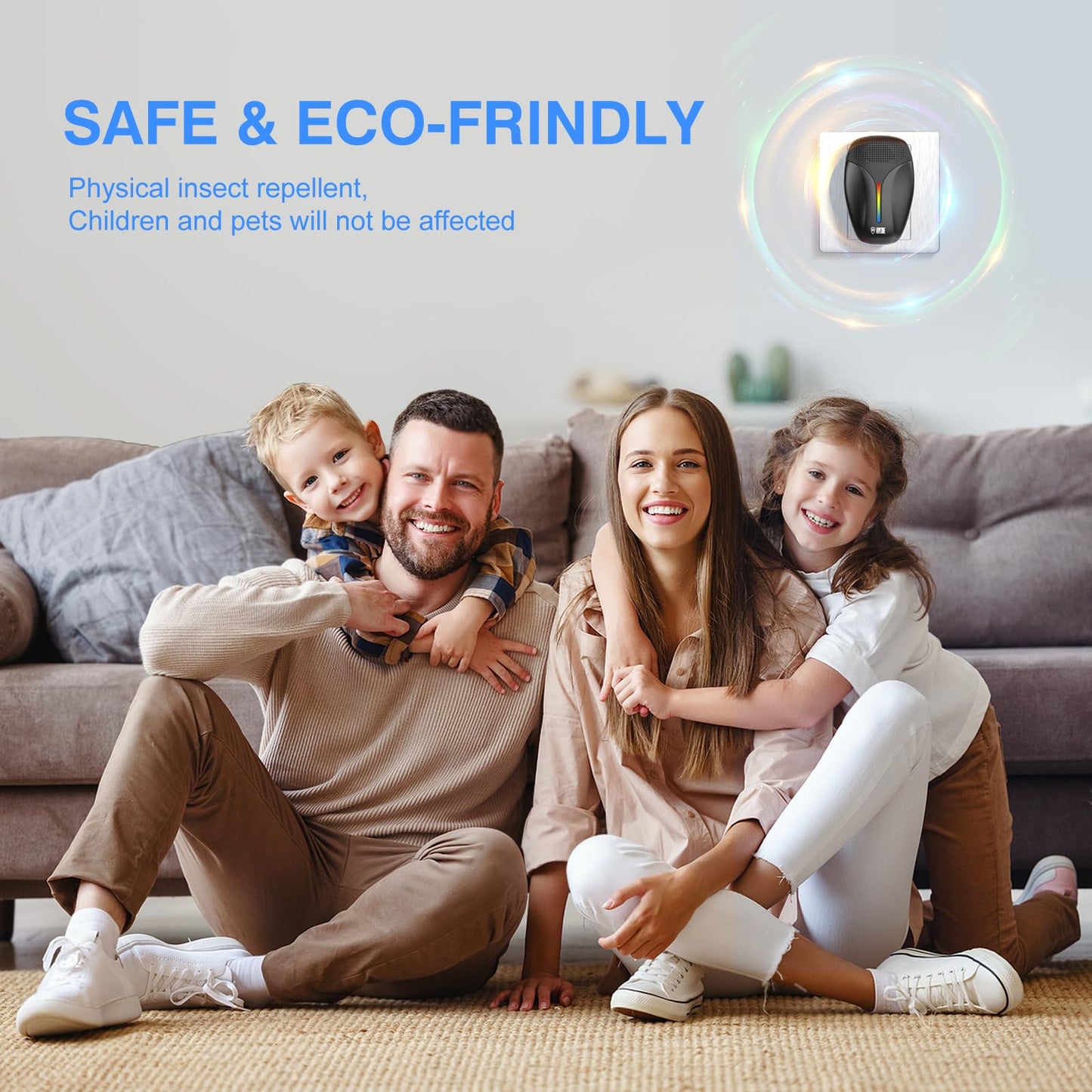 Upgraded Ultrasonic Repeller & Insect Indoor Repeller,Ultrasonic and Repellent for Roach,Rodent,Mouse,Bugs,Mosquito,Mice,Spider,Ant,3 Mode Switching,6 Packs