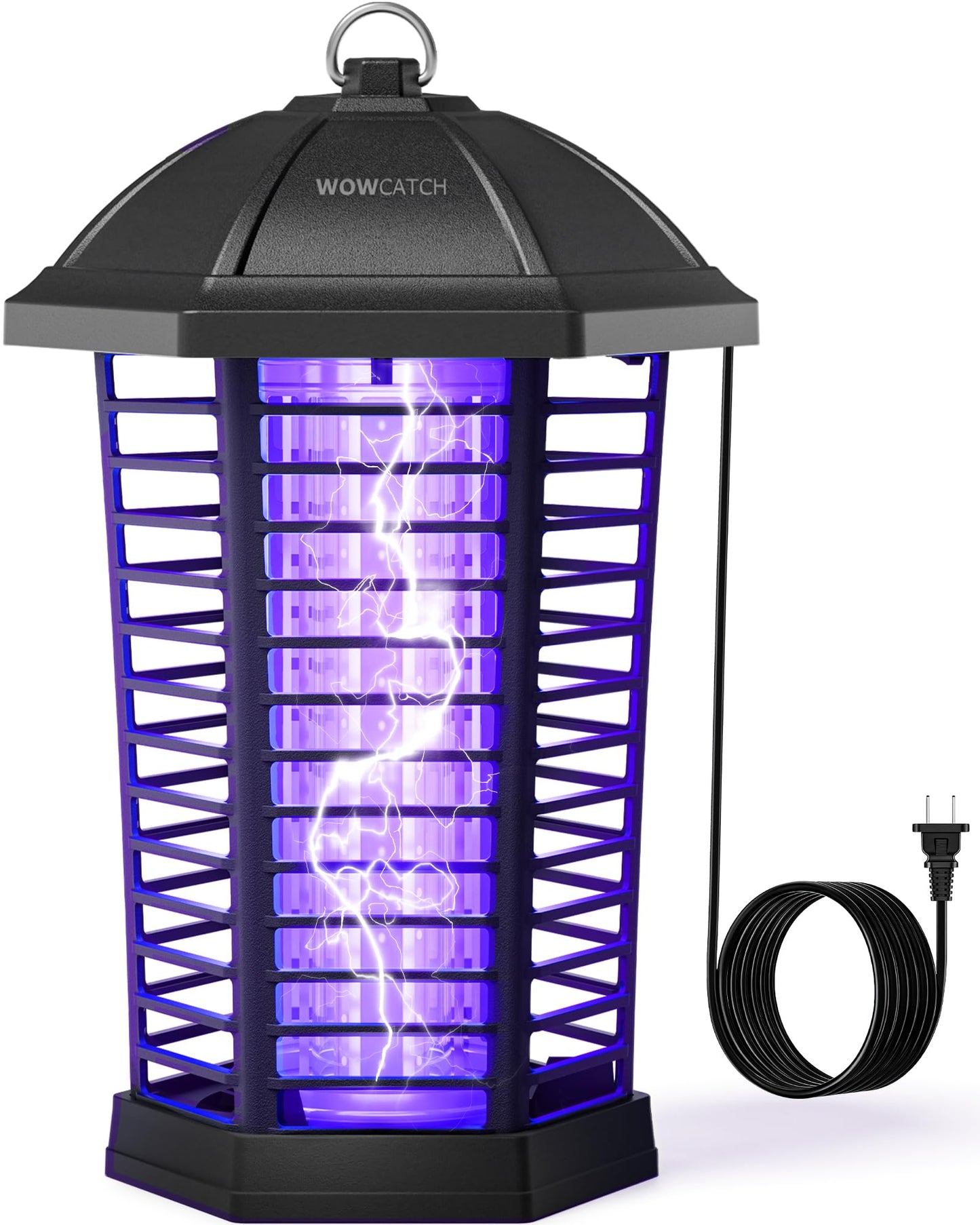 WowCatch Upgraded LED Bug Zapper Outdoor Indoor, Up to 50,000 Hours Lifespan (No Bulb Replacement), 4200V Powerful Mosquito Zapper, Electric Fly Trap Killer for Patio, Backyard, Home, Camping