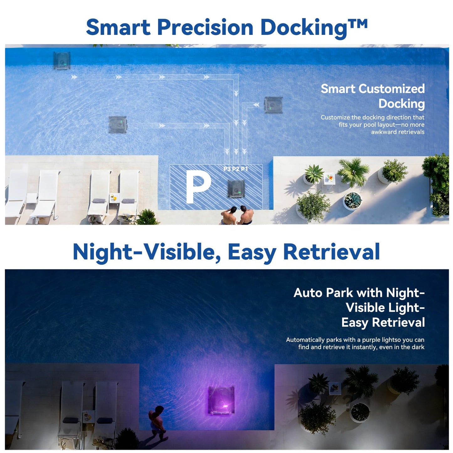 Pondee X5 Robotic Pool Vacuum for Inground Pools, Cordless Cleaner w/Smart Navigation, 4 Cleaning Modes, 180-Min Runtime, 5550 GPH Suction, Covers up to 3,229 sq.ft, Wall & Waterline