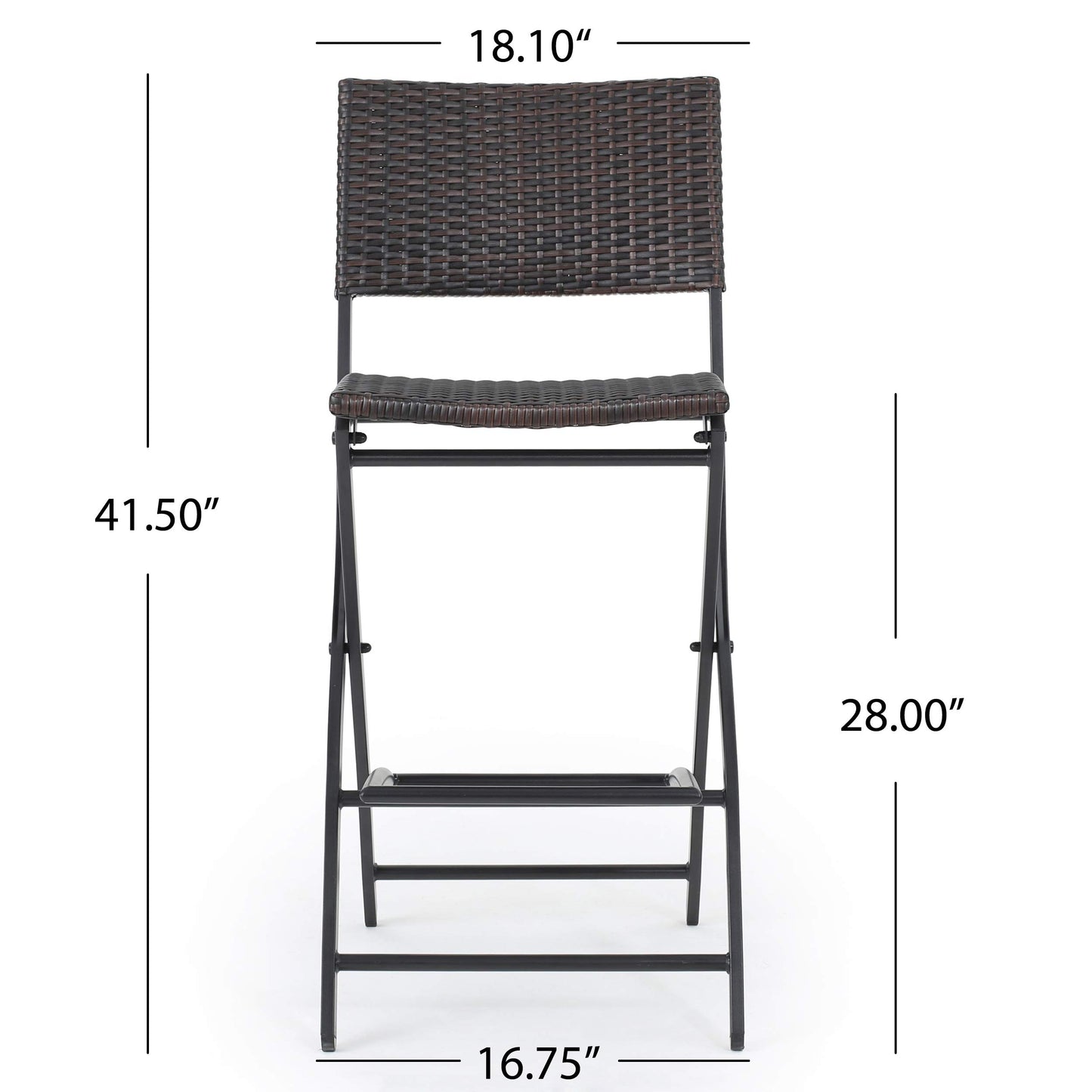 Christopher Knight Home Margarita Outdoor Wicker Bar Set, 3-Pcs Set, Multibrown