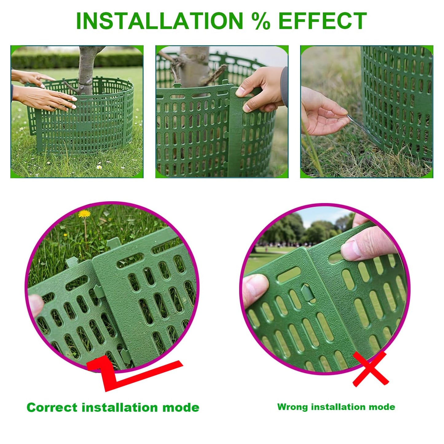 KAOXIYU Tree Trunk Protector-6 Large Size Pack Plant and Tree Guard Protector Paragraph,Garden Protection Tree Wraps Cages for Damaged Bark, Extendable Shrub Protectors from Trimmers