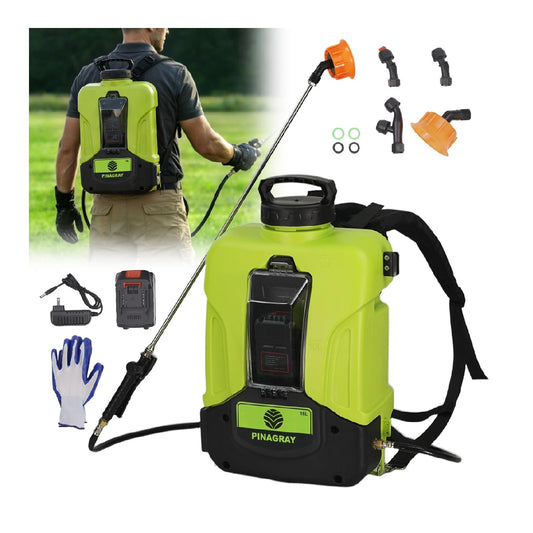 PinaGray 4.2Gal Upgrade Backpack Sprayer with Detachable Battery, 0-100 PSI Adjustable Electric Backpack Sprayer, 100+ Gal Per Charge, Long Range Sprayer for Large Yards