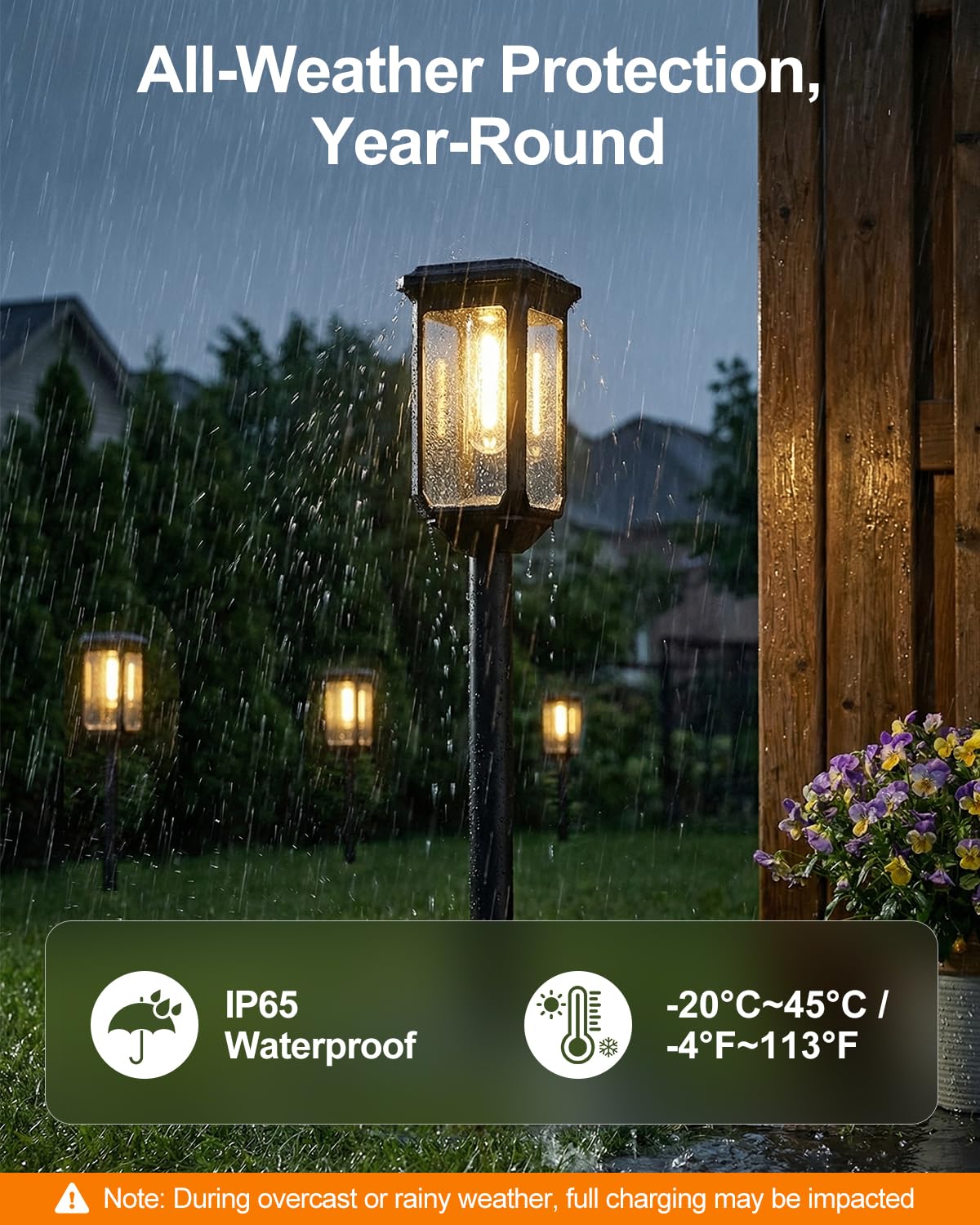 Tenmiro-Solar-Pathway-Lights-Outdoor-8-Pack-LED-Solar-Powered-Garden-Lights-Waterproof-IP65-Auto-On/Off-Outdoor-Light-for-Yard-Lawn-Patio-Path-Walkway-Driveway-Landscape-Lighting-Decor-3000K
