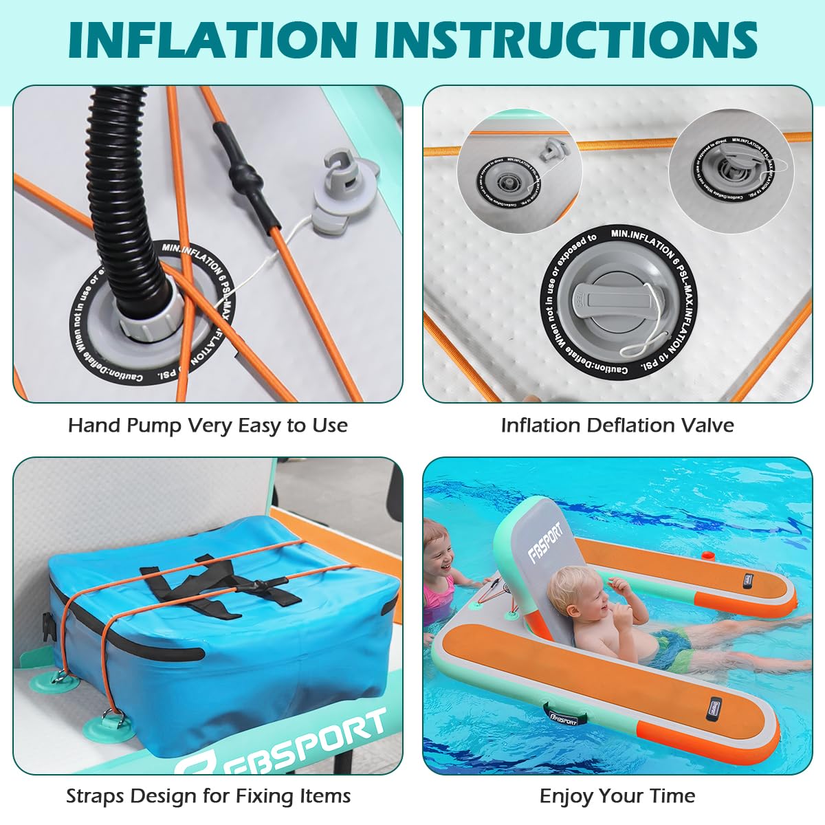 FBSPORT Inflatable Pool Float Lounger for Adults, Water Floating Chair Pool Float Raft with Cup Holder and Backrest for Swimming Pool, Lake, Party and Beach