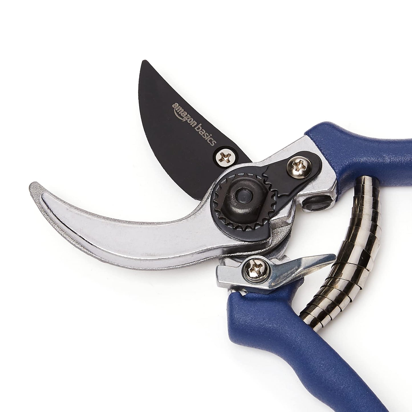 Amazon Basics Professional Bypass Pruning Shears, Garden Clippers, 8-inch Steel Hand Pruners, Rust Resistant with Ergonomic Non-Slip Grip for Trimming Plants and Cutting Flowers, Blue