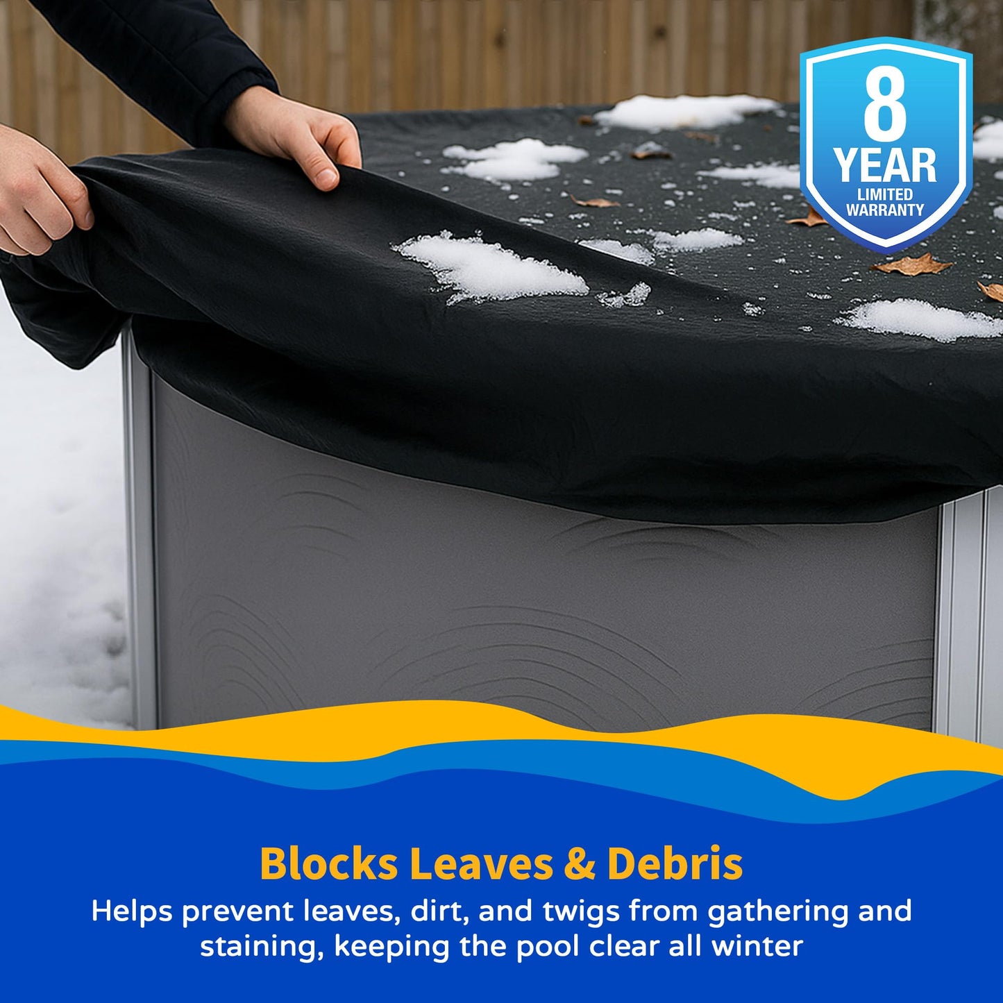 Blue Wave 8-Year 12-ft x 20-ft Oval Above Ground Pool Winter Cover
