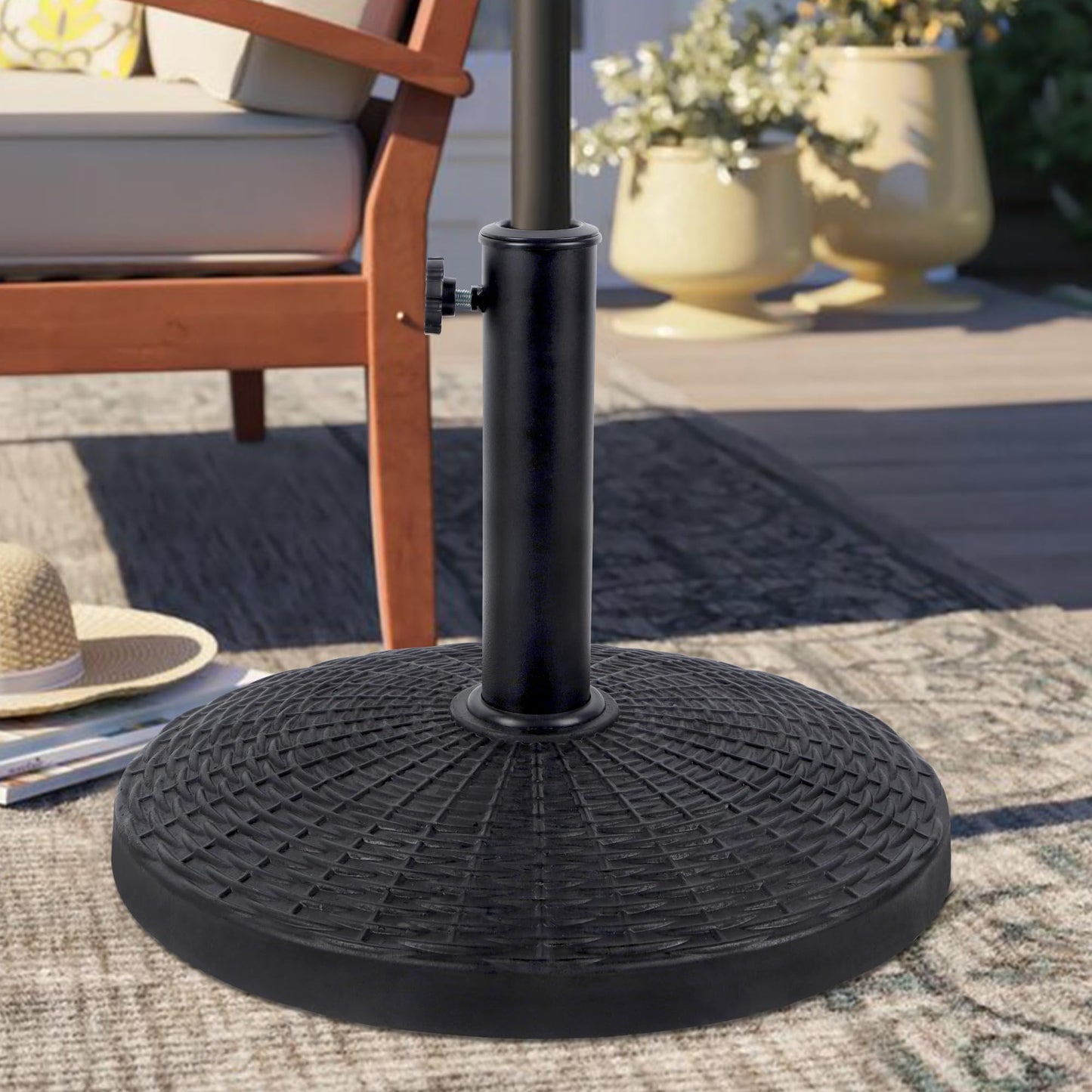Blissun 26.5 lbs Heavy Duty Patio Market Umbrella Base Stand