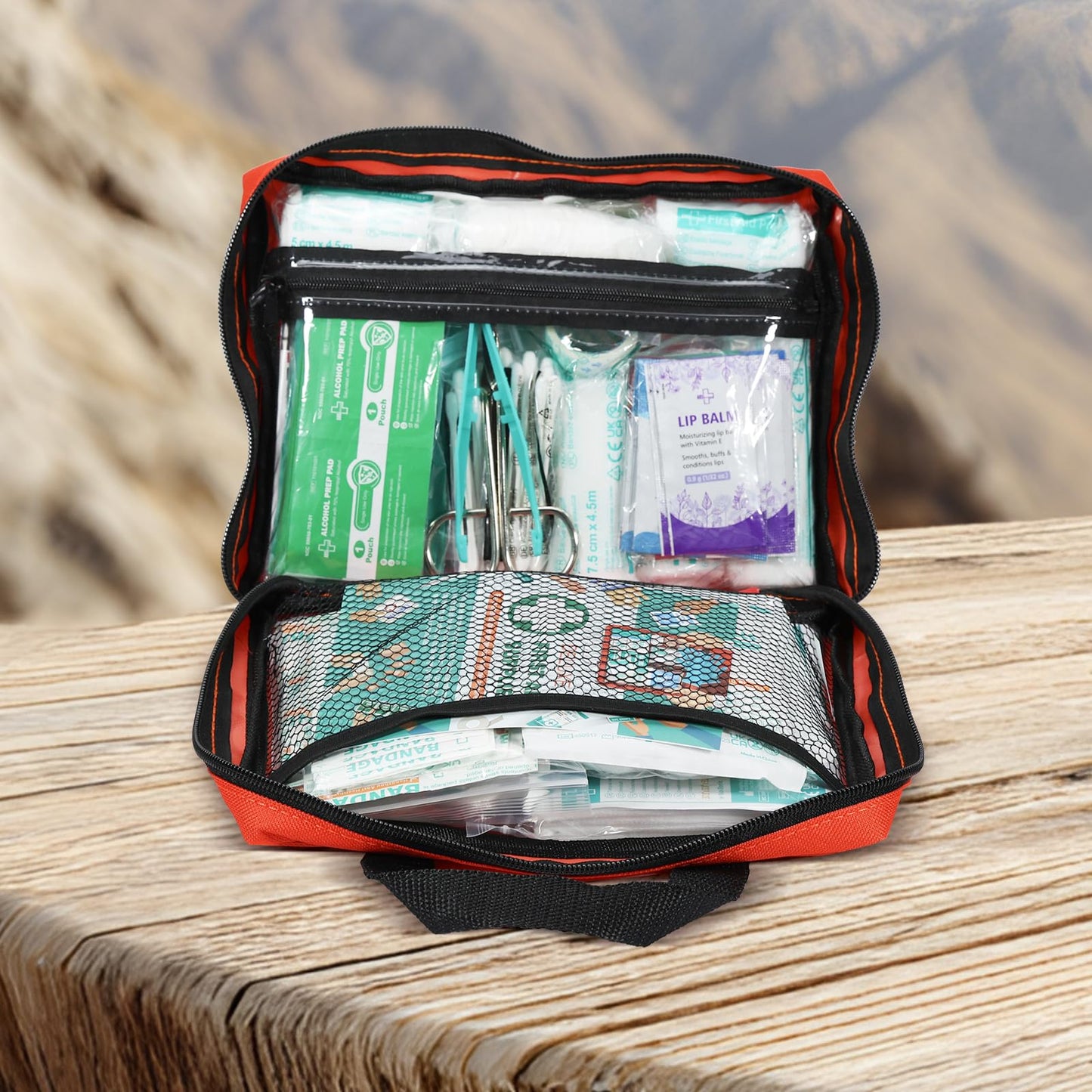 General Medi First Aid Kit, 250 Piece Small First Aid Kit - Includes Emergency Foil Blanket, Instant Cold Pack,Scissors for Travel, Home, Office, Vehicle, Camping, Workplace & Outdoor