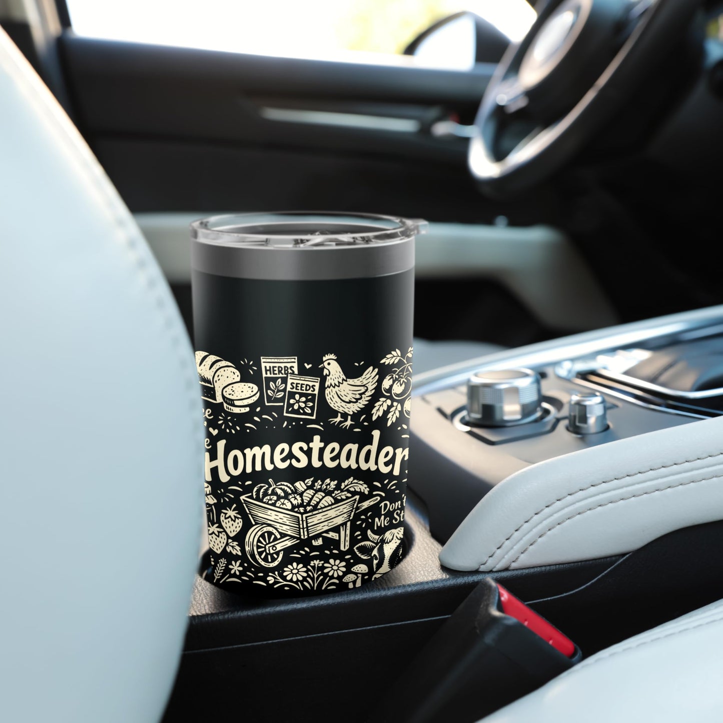 Homesteader Retro Farm Wheelbarrow & Garden Icons Stainless Steel Insulated Tumbler