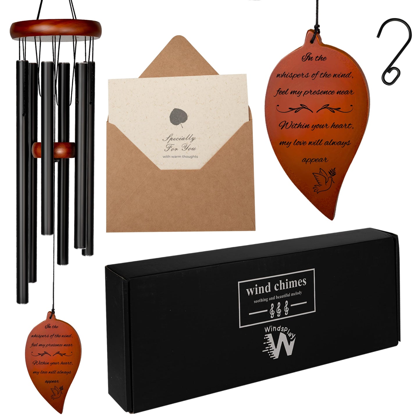 Best Memorial Wind Chimes for Outside - 32.5" Sympathy Wind Chimes Memorial Gifts for Loss of Loved One - in Remembrance Gifts - Best Bereavement Gift Idea for Loss of Loved One - Unique Funeral Gift