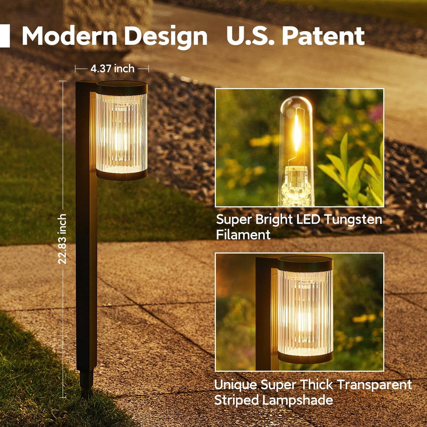 ELECLINK Solar Pathway Lights Outdoor, 6 Pack Upgraded Outdoor Solar Lights for Outside Super Bright Up to 12Hrs, IP65 Waterproof Solar Garden Lights for Yard Path Walkway Decor Landscape Lighting
