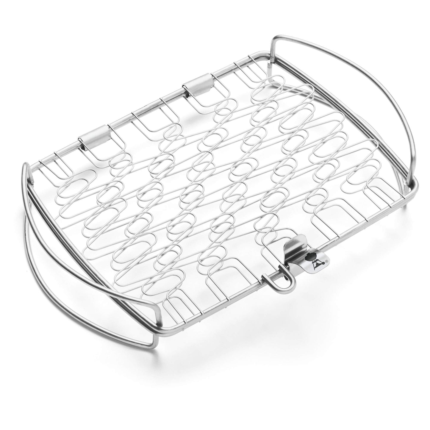 Weber Stainless Steel Fish Basket – Flexible Wire Design for Grilling Fish, Vegetables & Small Meats, Elevates Food from Grates, Dishwasher‑Safe, Fits All Grill Sizes