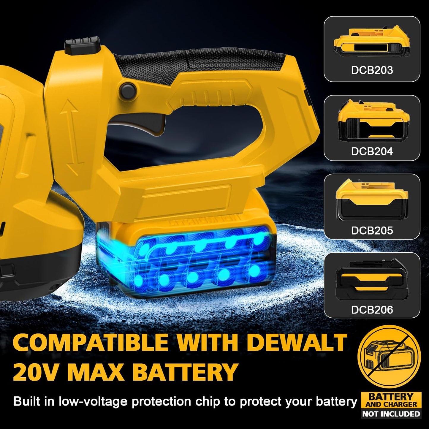 Electric Hedge Trimmer Cordless Compatible with DEWALT 20V MAX Battery, 20-Inch Cordless Hedge Trimmer, Brushless Bush Trimmer, 2/3'' Cutting Capacity, Lightweight & Rotatable Handle(No Battery)