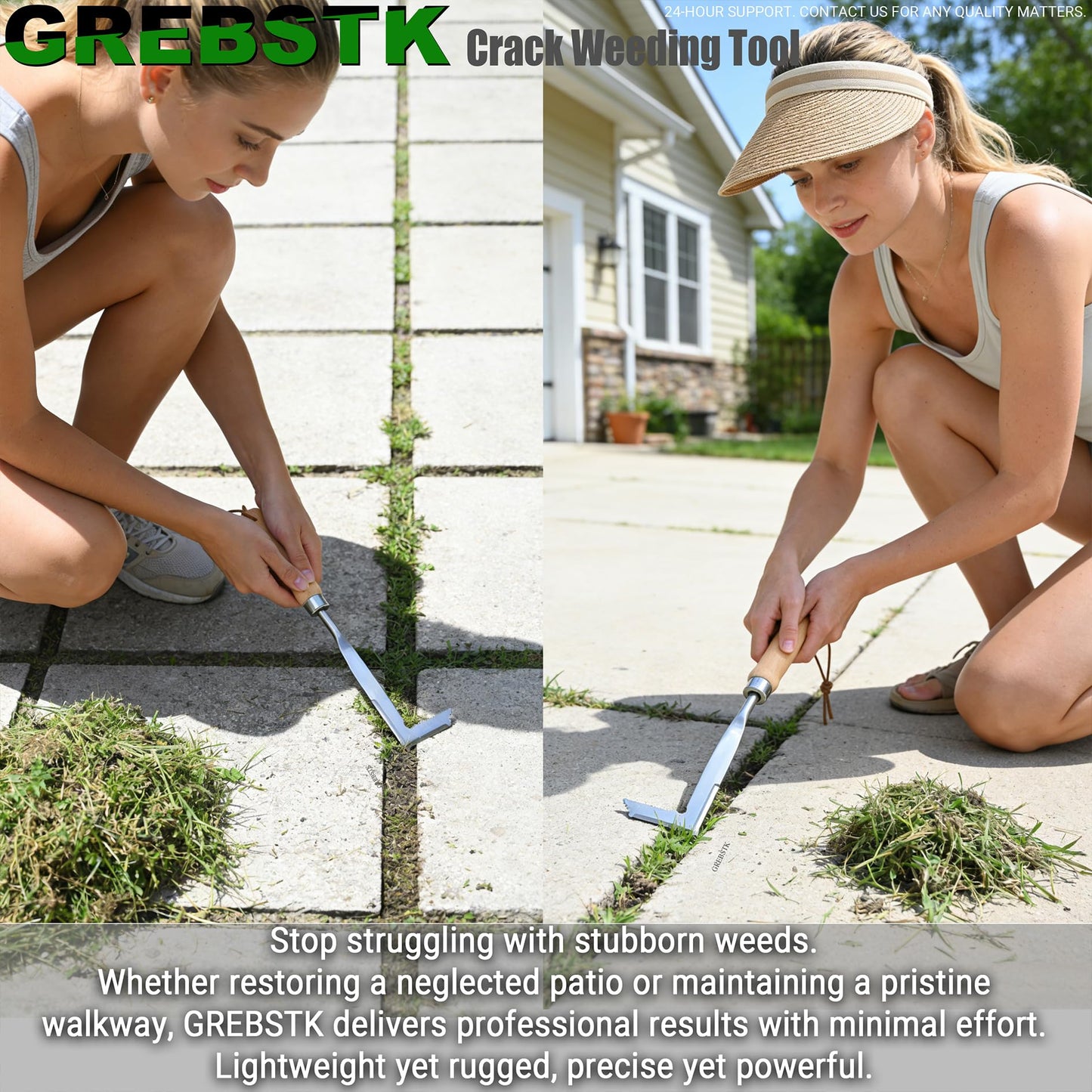 GREBSTK Crack Weeder Crevice Weeding Tool Stainless Steel Manual Weeder Gardening Tool