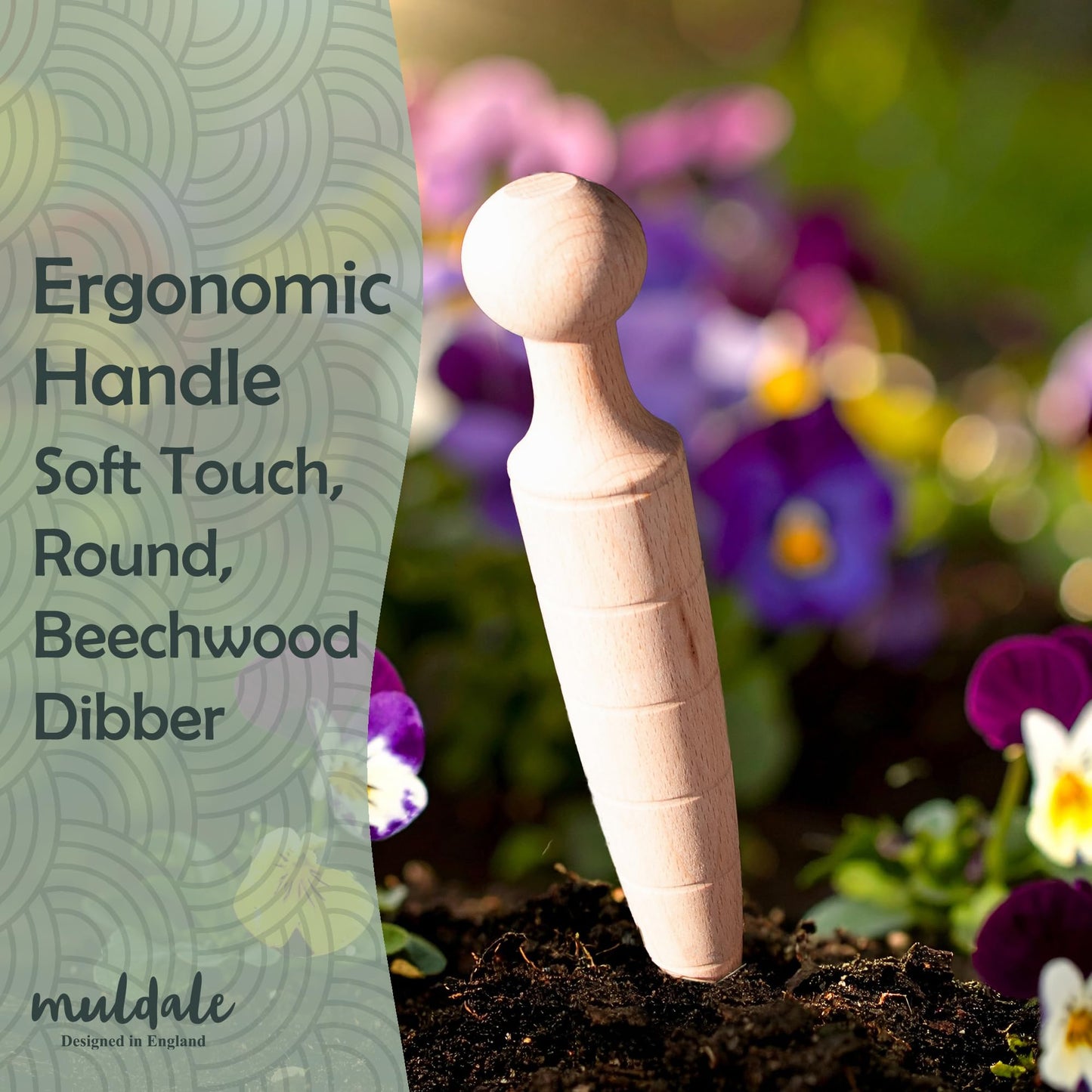 Garden Dibber Seed Planter Tool – Wooden Seed Dibber for Planting Tapered Gauge Handheld Bulb Planting Tool for Seedlings