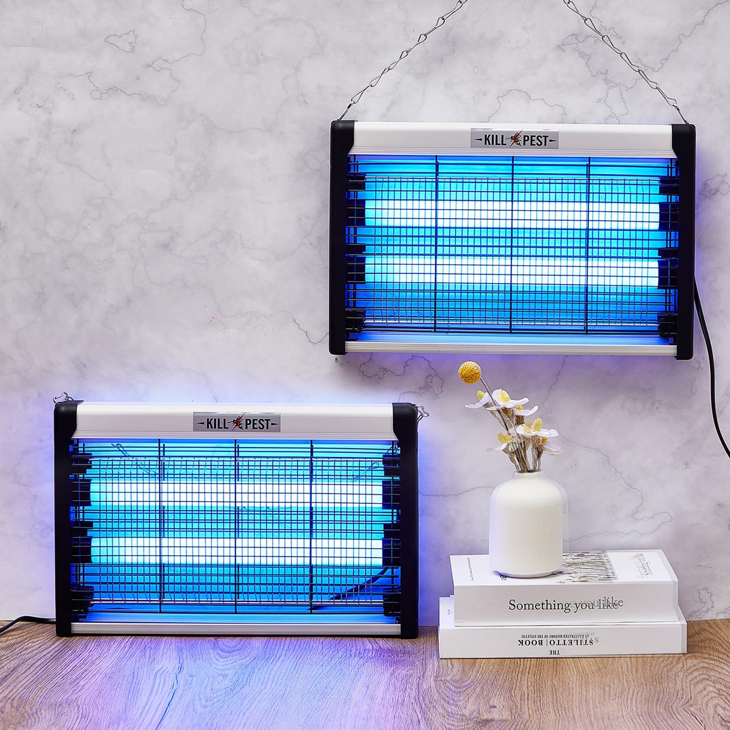 Qualirey Electric Bug Zapper Summer Indoor Electric Bug Zapper 6w Purple UV Light, 2 LED Bulbs Enhanced Dual-Band Attraction & Energy Saving, Fruit Flies Mosquito Insect Killer for Outdoor(2 Pcs)