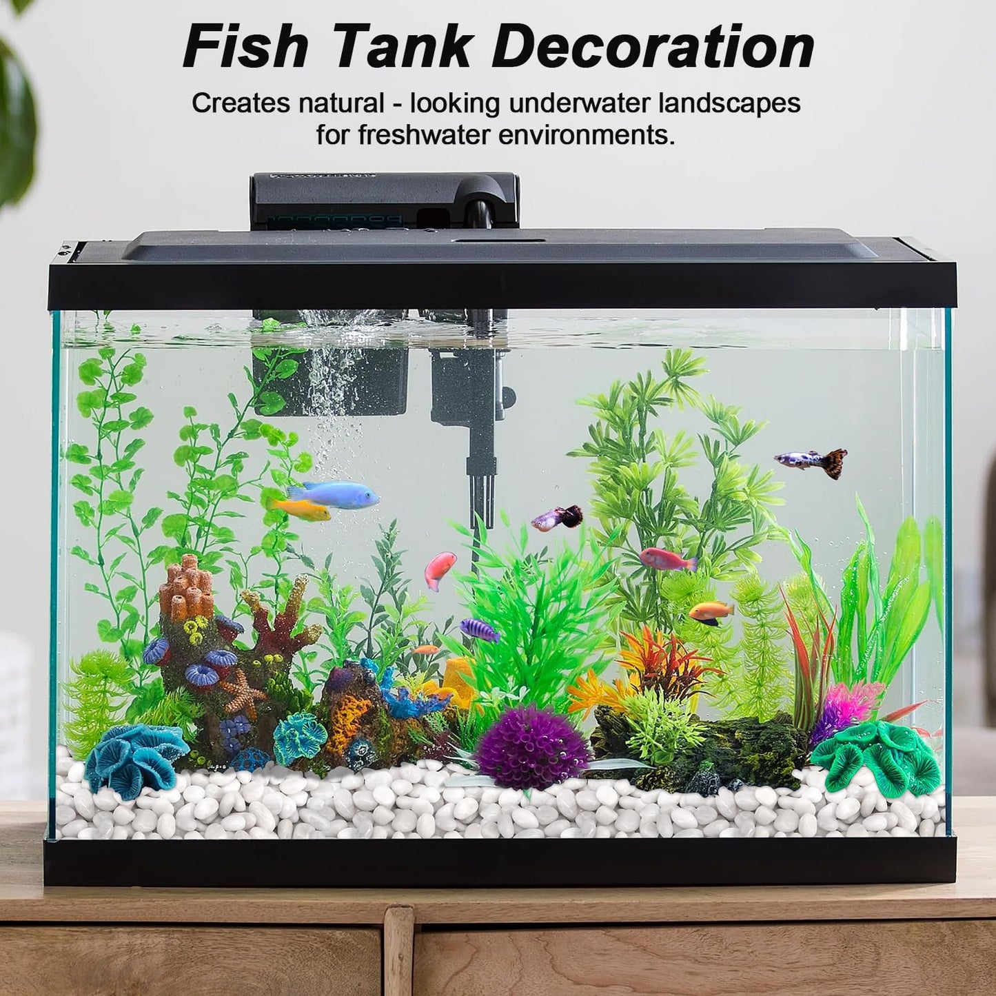 Fish Tank Rocks,Landscaping Pebbles,Decorative Ornamental Pebbles Garden,Landscaping Stones Gravel Filler for Home Decoration Flower Bed Fish Tank Plants Vases Succulents (5 Pounds, White)