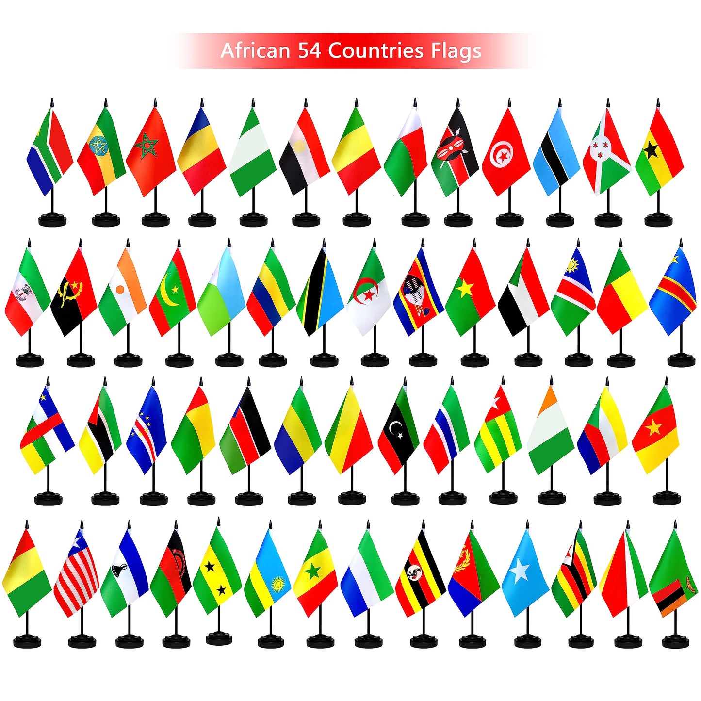 TSMD 202 Countries International World Desk Flags Set Small Mini Office Table Stick Flag with Stand Base,All Countries Flags,5x8 Inch