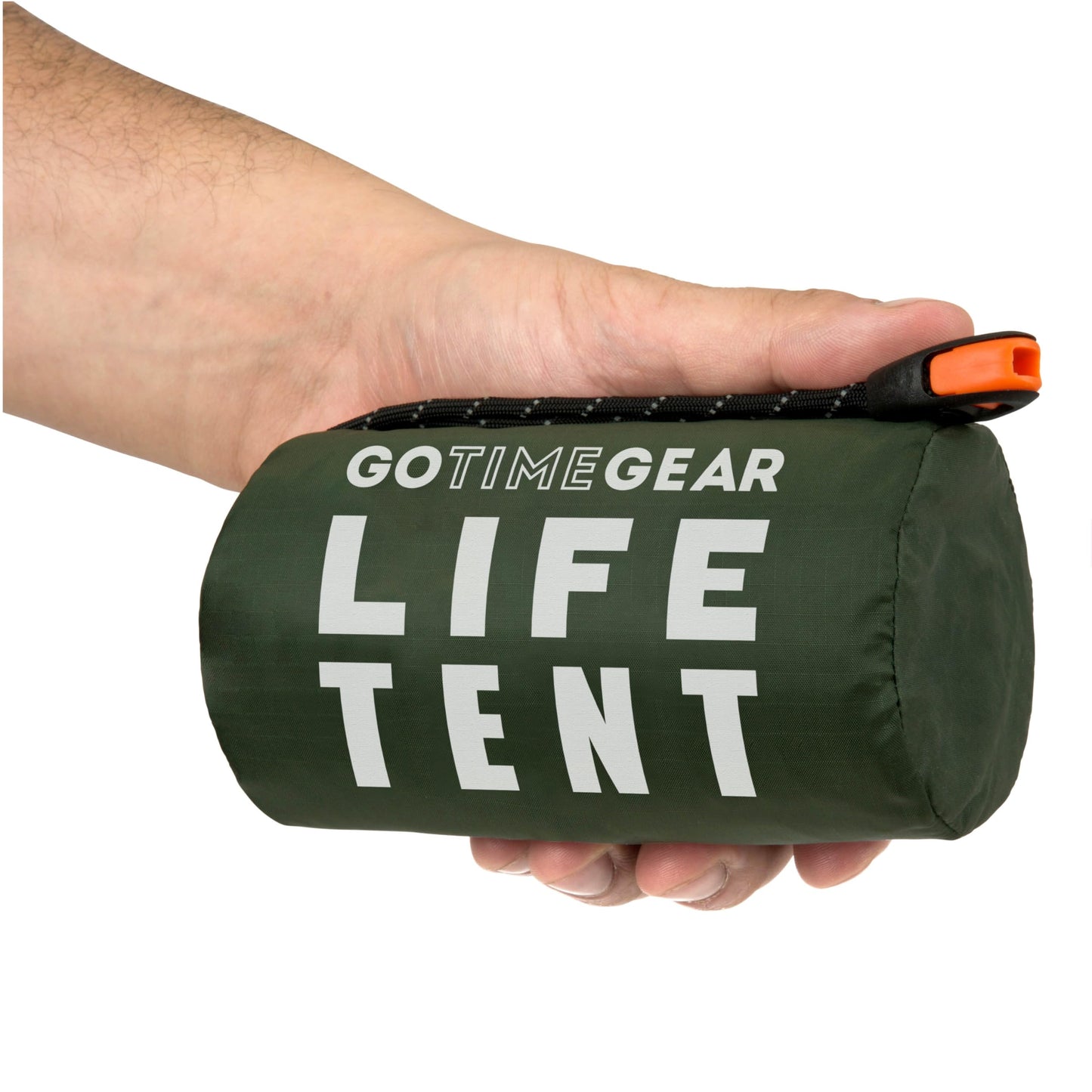 Go Time Gear Emergency Tent - Reflective Heat Shield for Survival Gear & Supplies - Waterproof & Windproof Shelter for Emergency Supplies - Ultralight Design for Go Bag - Pack of 1, Green