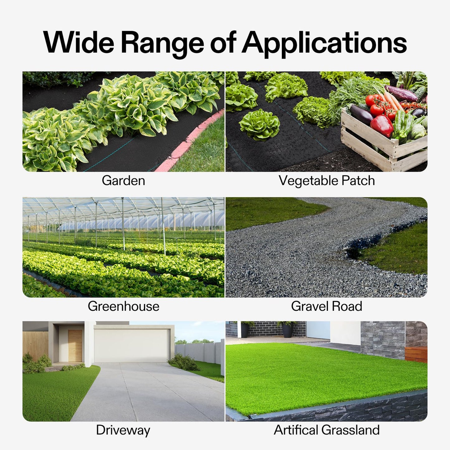 VIVOSUN Premium Weed Barrier Landscape Fabric Heavy Duty, 4ftx100ft 5oz Double-Layered Weed Control Mat with High Permeability, Commercial Ground Cover, Easy Set up & Superior Weed Control