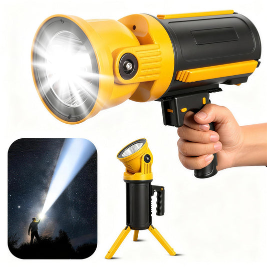 LETOUR Rechargeable Led Spotlight Flashlight with 90° Rotate Head Super Bright Spot Lights Outdoor Handheld, IPX6 Waterproof Flashlight for Emergencies