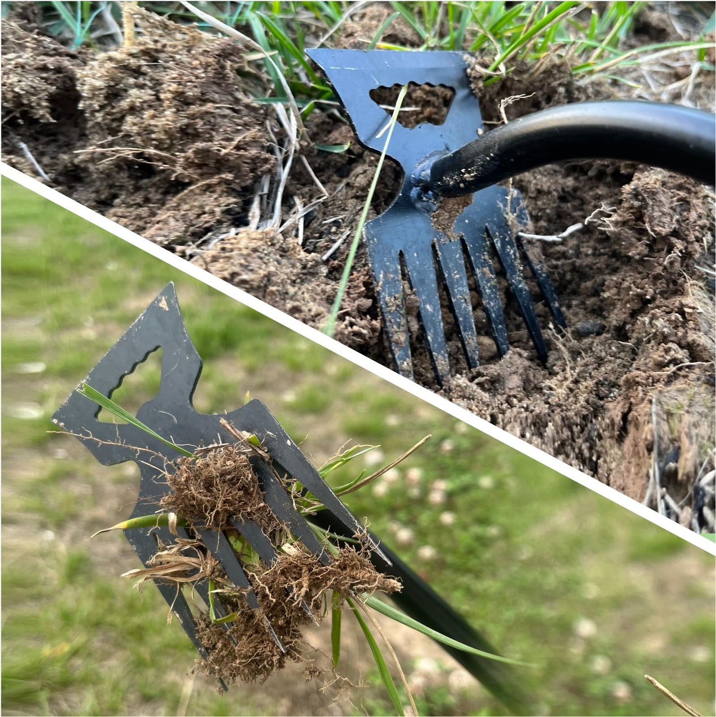 Weed Puller Tool-2Pcs Gardening Hand Weeder Tools, 2026 New Weeding Artifact Uprooting Weeding Tool, Manganese Steel Weed Removal TooL, 6 Teethes Dual Purpose Manual Weed Pulling Tool for Yard Gardenl