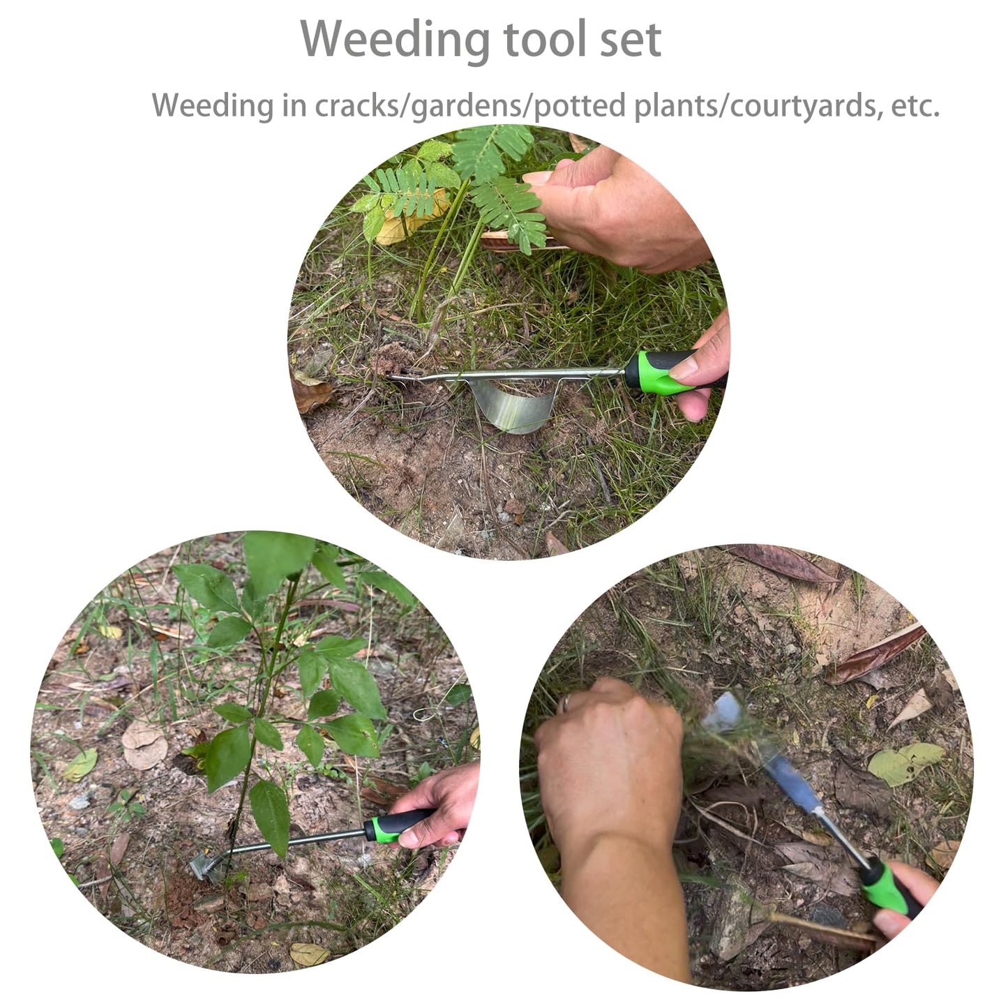 Gardening Tools,Weeding Tool,Garden Hand Tools,Weed Removal Tool,Crack Weeder Crevice for Garden/Patio/Crack/Potted Plant Weed Puller Tool(3pcs)