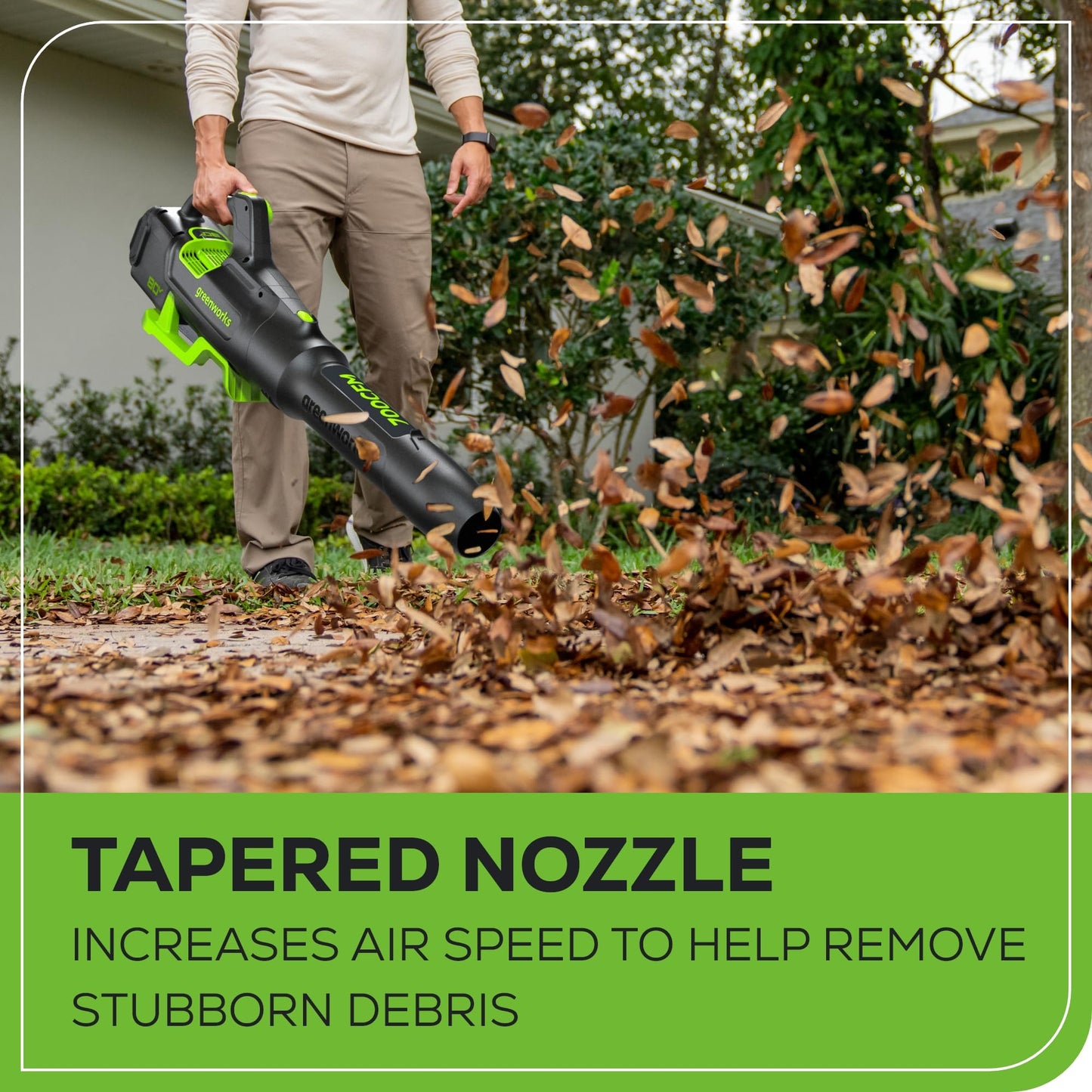 Greenworks 80V (700 CFM / 170 MPH) Brushless Cordless Leaf Blower, Commercial-Grade Power, 40-Min Rapid Charger for Wet Leaves, Heavy Debris, Gravel and Driveway Snow, Includes 2.5Ah Battery & Charger