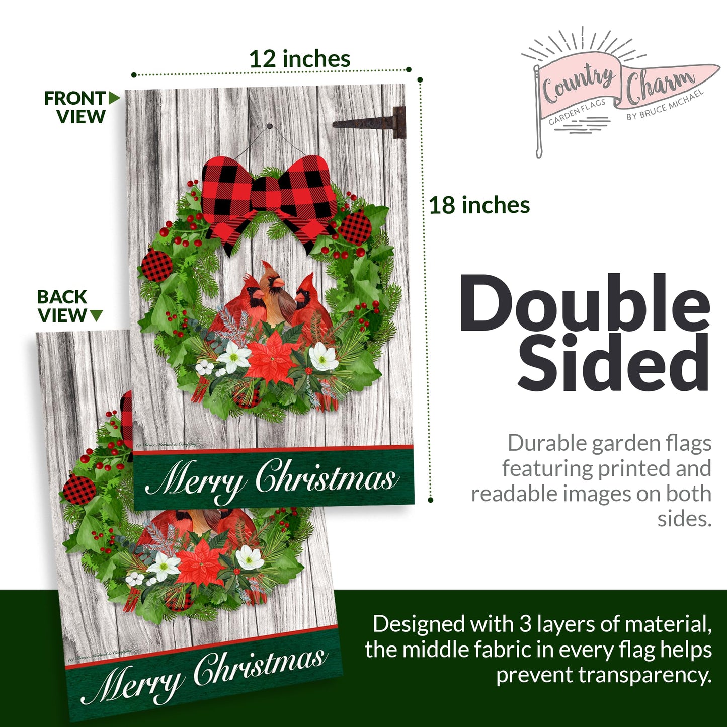 Seasonal Garden Flags Set of 10 12x18 inch Double Sided Yard Flags, Outside Small Garden Flag with Anti-Wind Clip and Stopper, Outdoor Holiday Lawn Decorative Decor