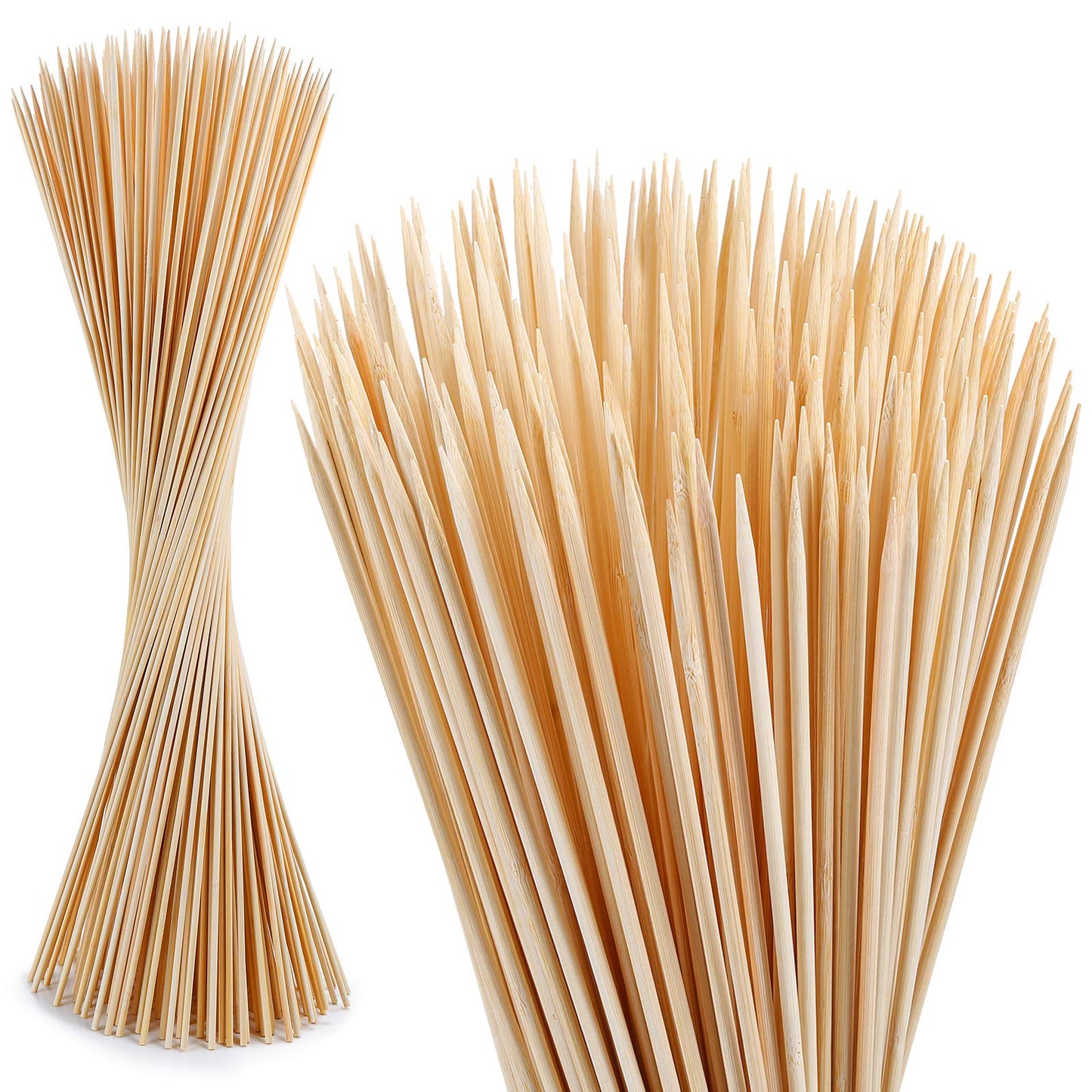 200 PCS Bamboo Marshmallow Roasting Sticks, SMores Skewers for Fire Pit, Proper Long 16 Inch Heavy Duty 4mm Thick Wooden Smores Sticks for Open Fire Pits Roaster Barbecue Hot Dog Camping Kebab Sausage
