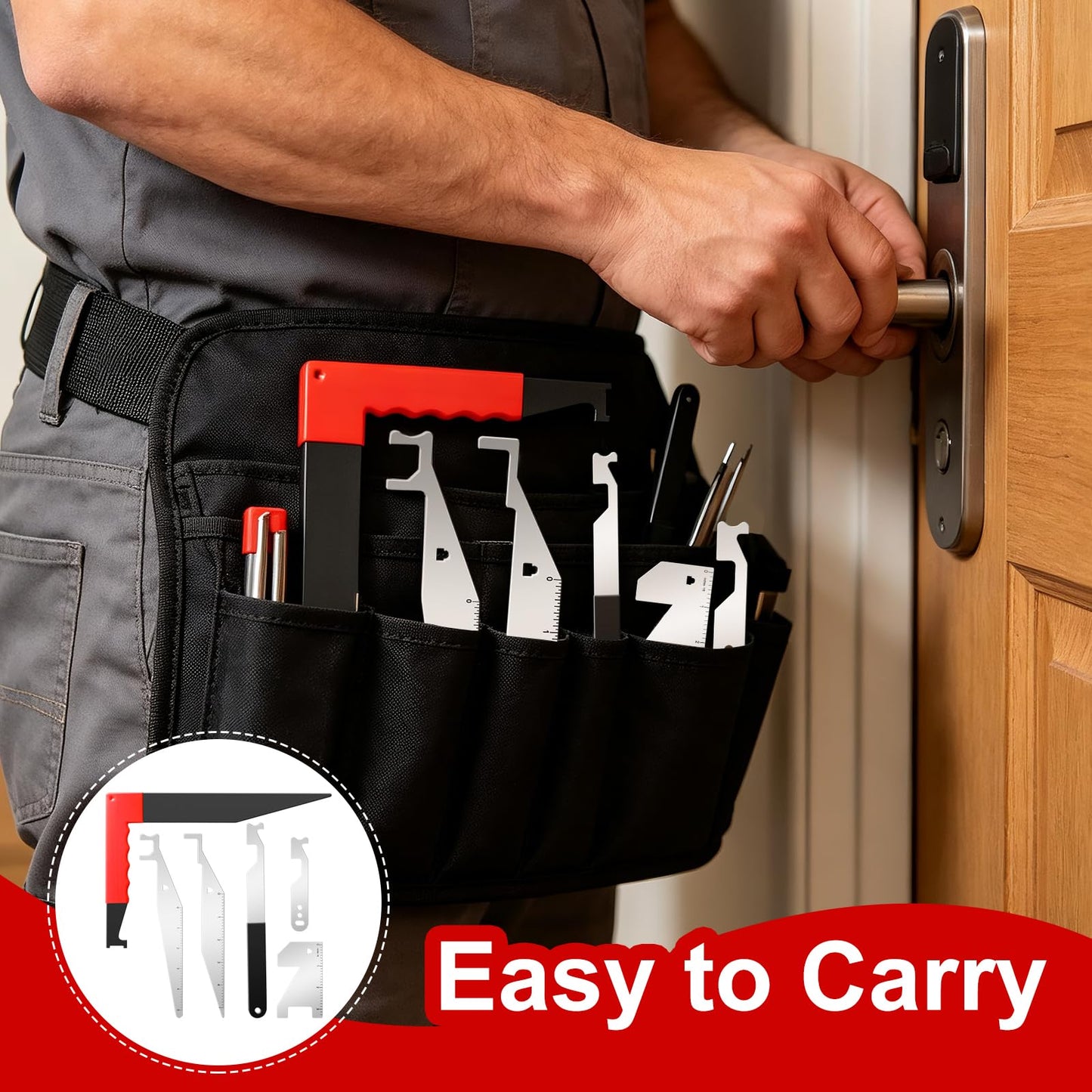 6 Pack Firefighter Tools, Multi-Functional Emergency Firefighting Tool kit for Firefighter, Emergency Responder, and Warehouse, Fire Pick Door Opener, Made from Stainless Steel