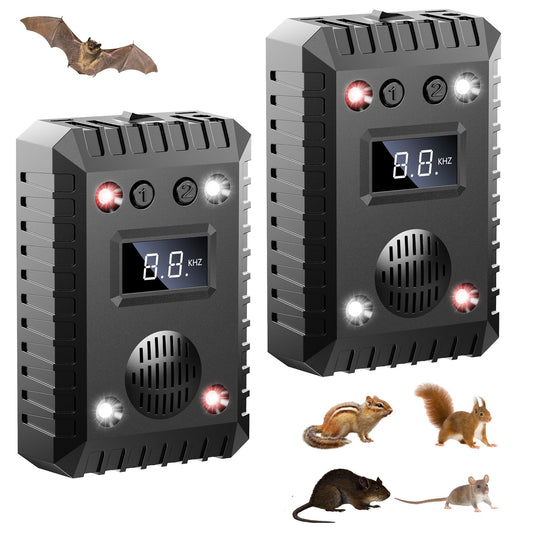Ultrasonic Car Rodent Repellent, Car Mouse Repellent Plug in Battery Operated, Ultrasonic Rodent Repellent for Car Engine, Effective Mouse Deterrent Keeps Rats and Mouse Traps for Car,Attic,Barn 2 PCS