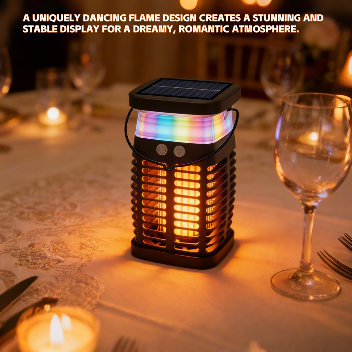 Bug Zapper Indoor Outdoor, Solar Mosquito Zapper with RGB Light & Reading Lamp Portable & Rechargeable, Waterproof Fly Zapper for Home Backyard, Patio, Backyard, Camping, Garden