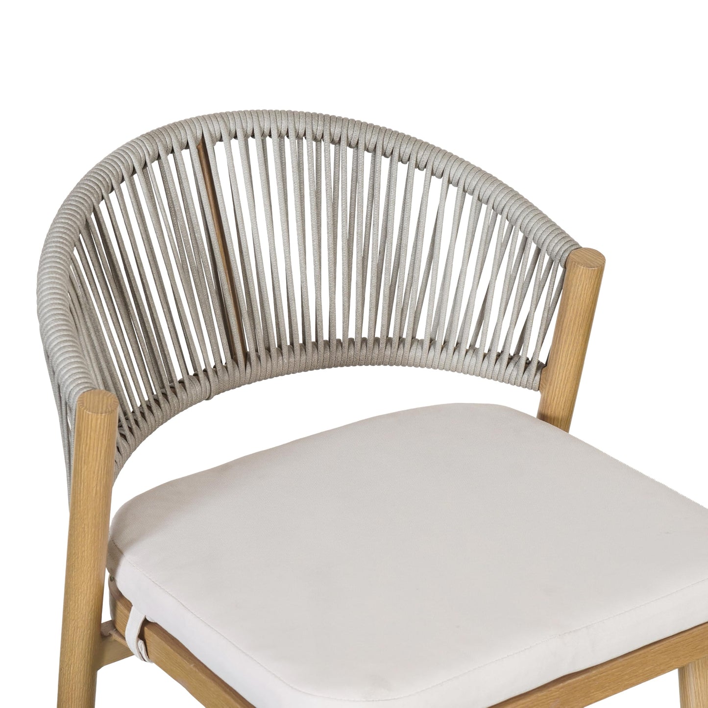Christopher Knight Home Hearth 26.00" Patio Barstools Set of 2, Woven Wicker Counter Stool, Aluminum Frame Barstool, PE Rattan Scallop-Shape Backrest Woodlike Stool for Backyard Balcony Garden, Maple