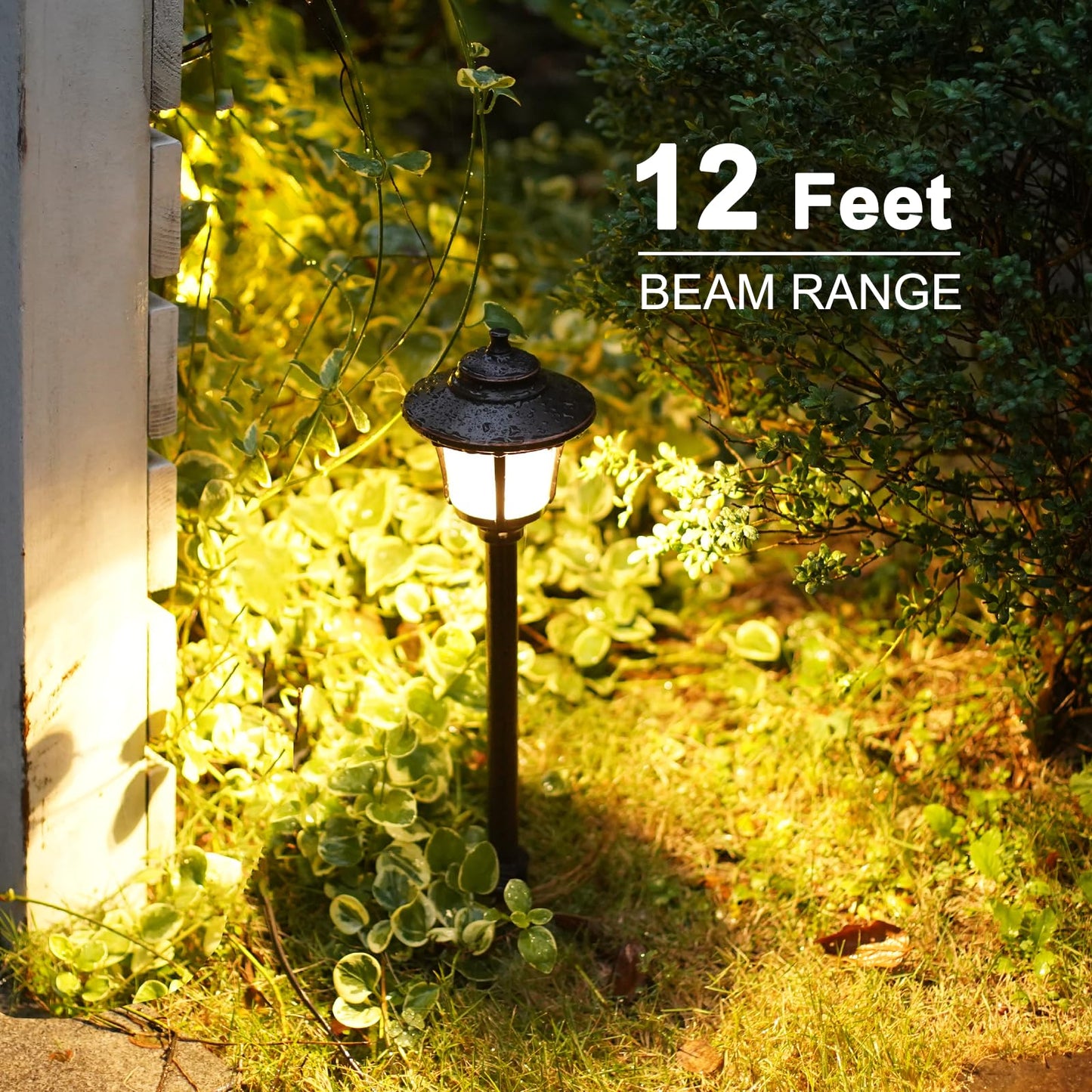 GOODSMANN Low Voltage Landscape Lighting Oil Rubbed Bronze 8PK Path Lights Low Voltage 3W LED 120 Lumen 3000K Warm White with Cable Connectors