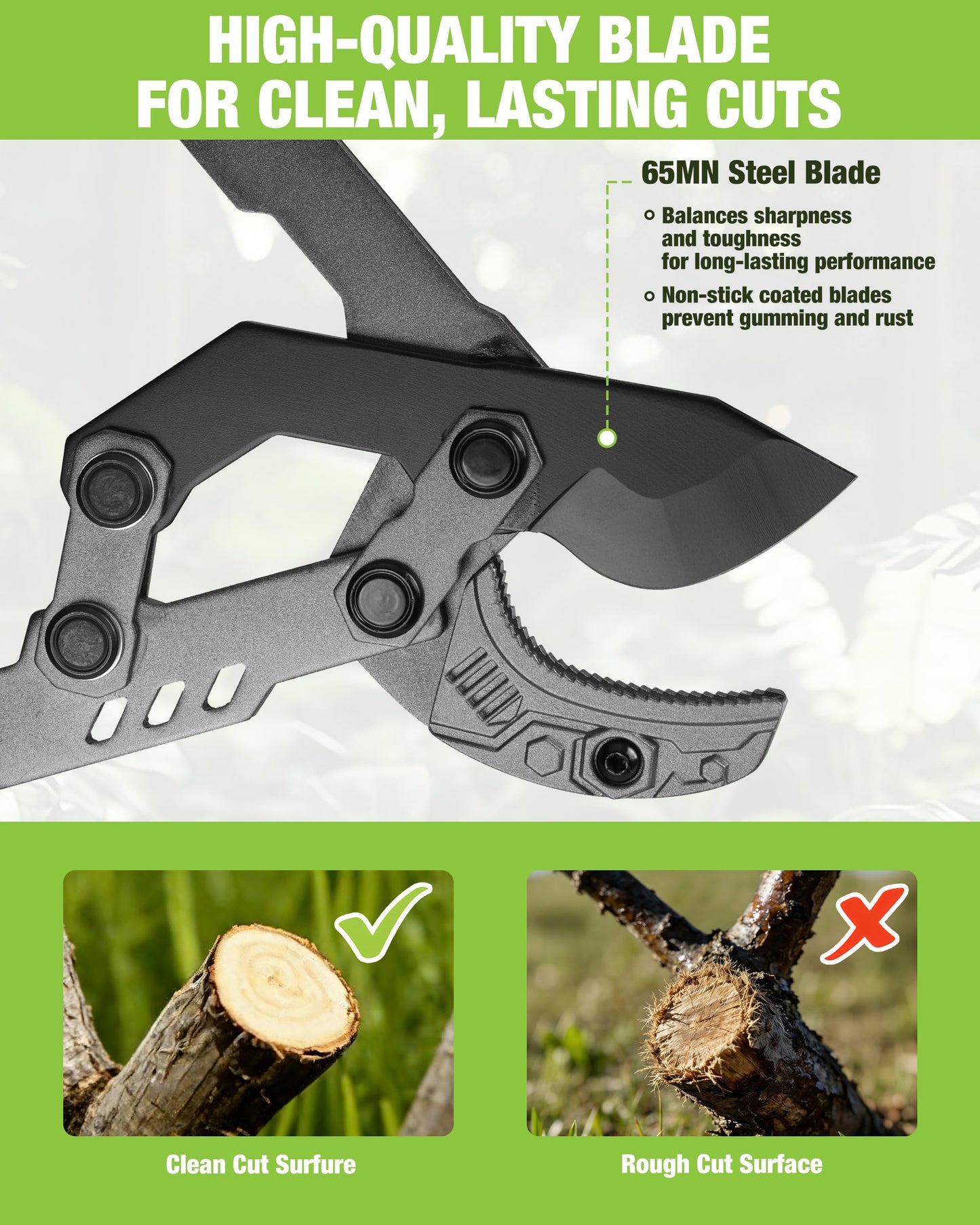 WORKPRO 26"-33" Extendable Anvil Lopper, Heavy Duty Tree Trimmer with 2 Inch Cutting Capacity, Branch Cutter with Compound Action, Garden Lopper with Telescopic Handles for Garden Farm Orchard