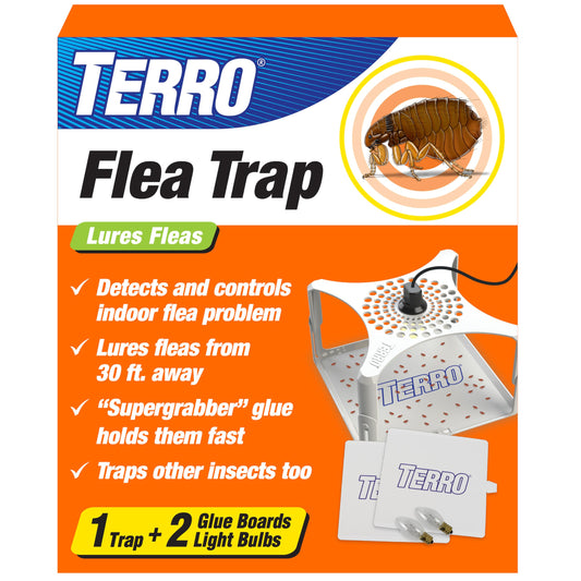 Terro T230 Indoor Electric Flea Trap and Killer - Refillable Flea Traps for Inside Your Home