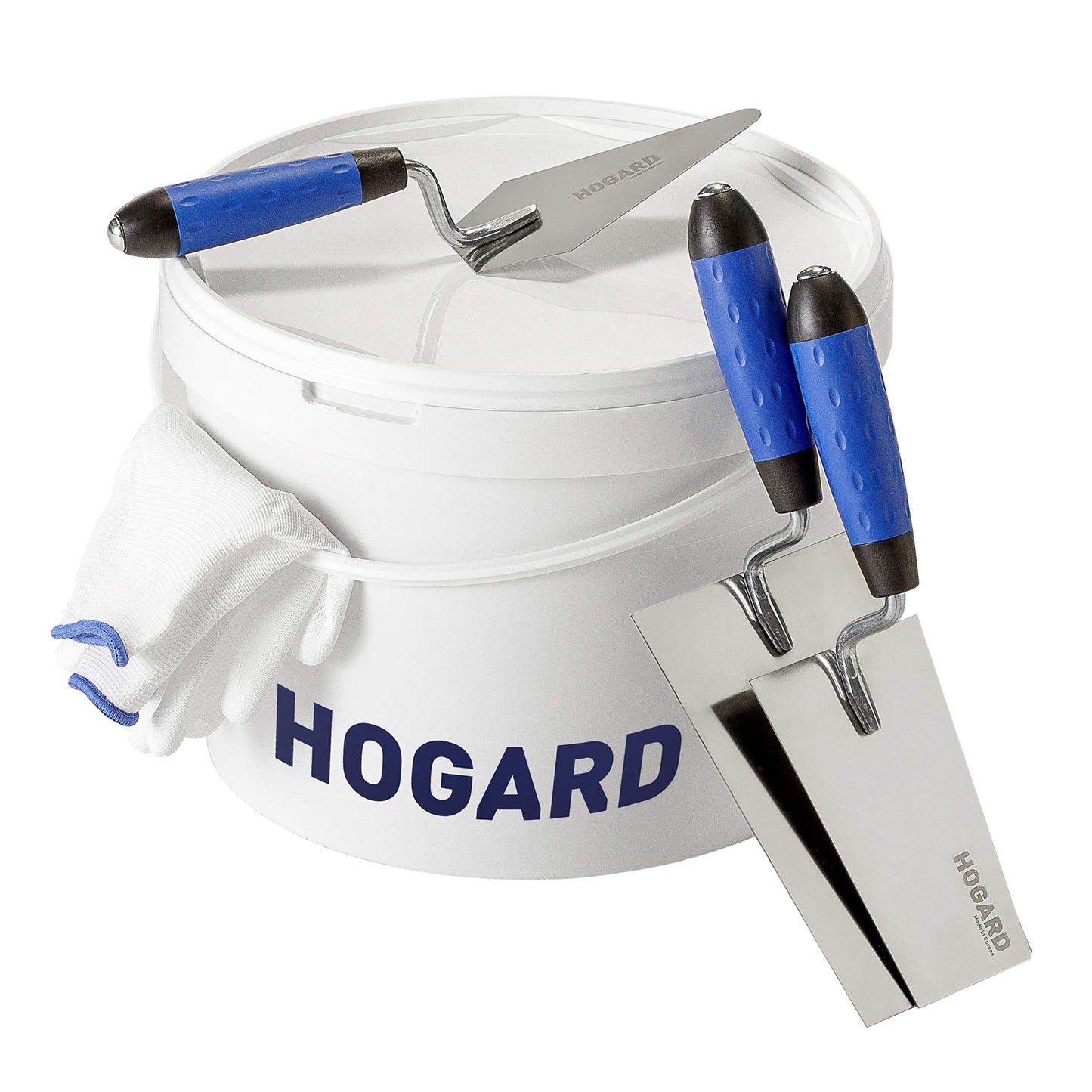HOGARD 7" Margin Trowel Premium | Made of Stainless Steel | Flat Masonry Hand Trowel Tool with Soft Grip Handle | The Best Bucket Trowel Concrete Tool.